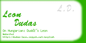 leon dudas business card